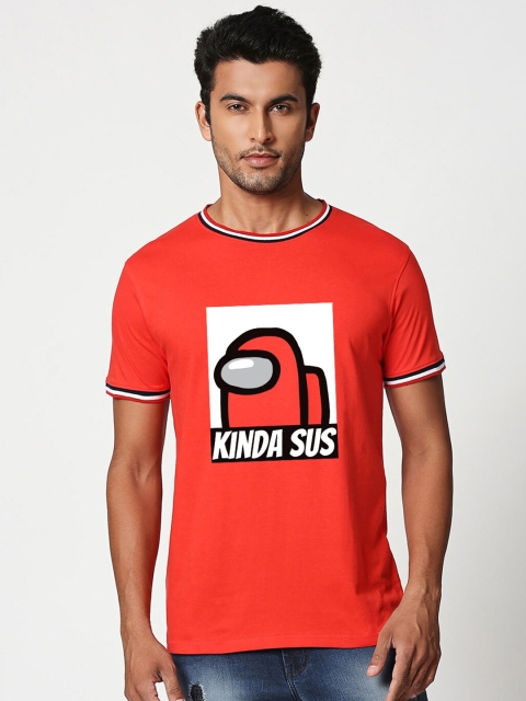 

Bewakoof Men Red Printed T-shirt