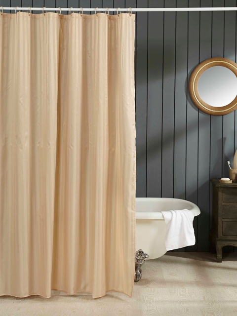 

OBSESSIONS Beige Striped Hilton Shower Curtain