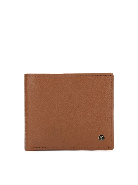 

Van Heusen Men Brown Textured Leather Two Fold Wallet