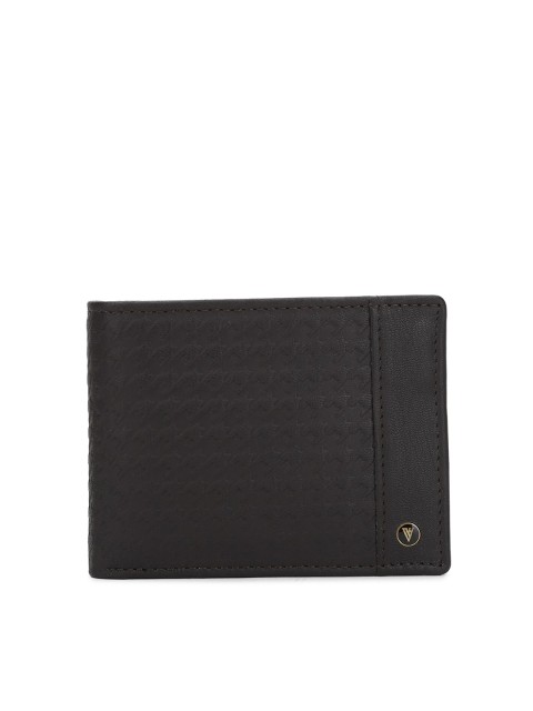

Van Heusen Men Black Textured Leather Two Fold Wallet