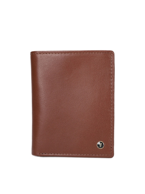 

Van Heusen Men Brown Solid Leather Two Fold Wallet