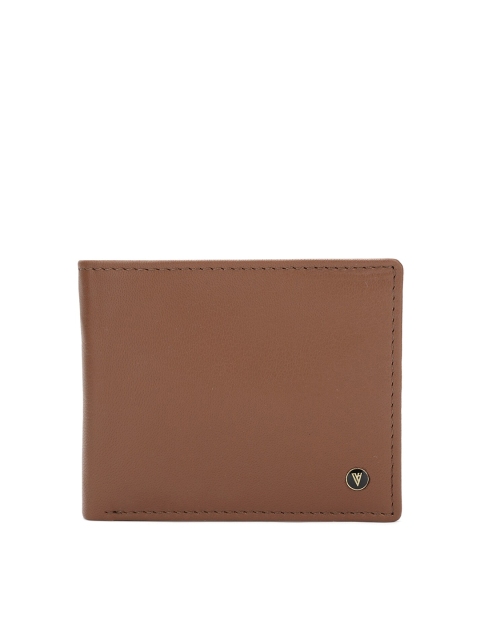 

Van Heusen Men Brown Solid Leather Two Fold Wallet