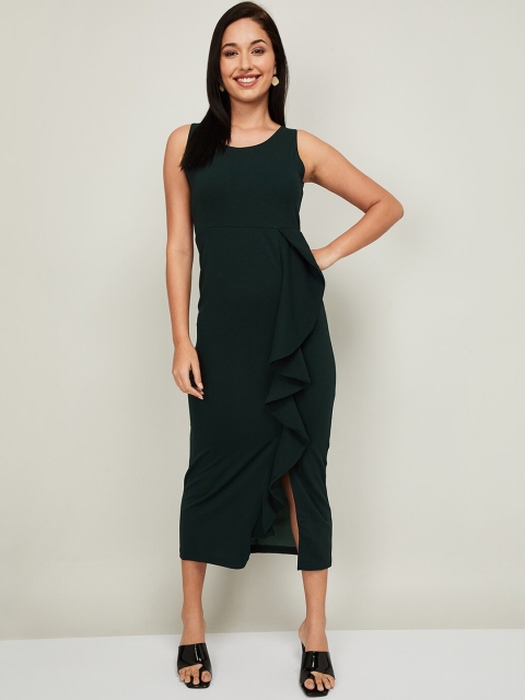 

CODE by Lifestyle Women Green Sheath Midi Dress