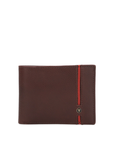 

Van Heusen Men Brown & Red Striped Two-Fold Wallet