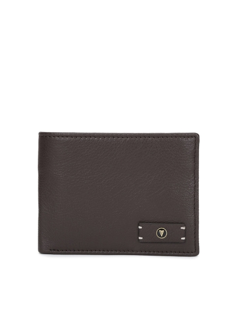 

Van Heusen Men Brown Textured Leather Two Fold Wallet