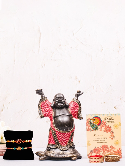 

Archies Red & Black 5-Pieces Rakhi Gift Set