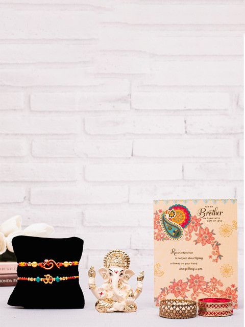 

Archies Multicolored Rakhi Gift Set, Multi