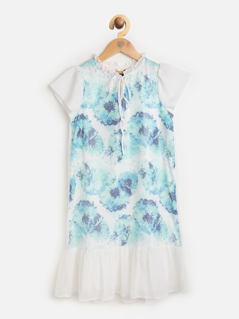 

One Friday White Floral A-Line Dress