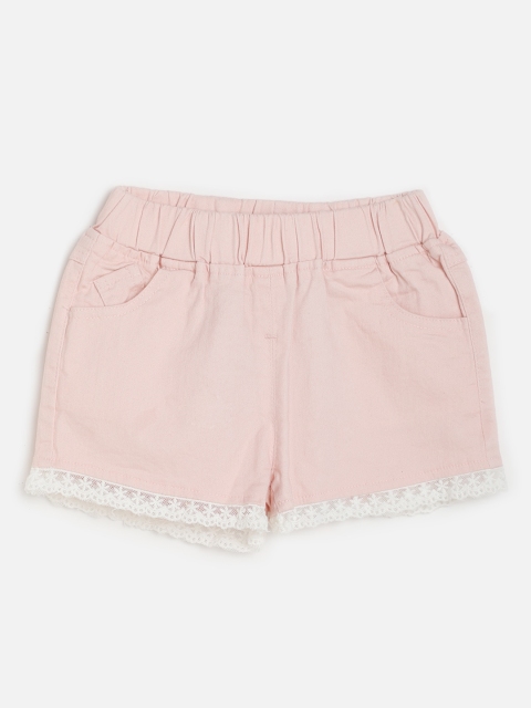 

One Friday Girls Pink Mid-Rise Regular Shorts