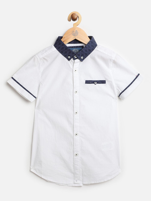 

One Friday Boys White Casual Shirt