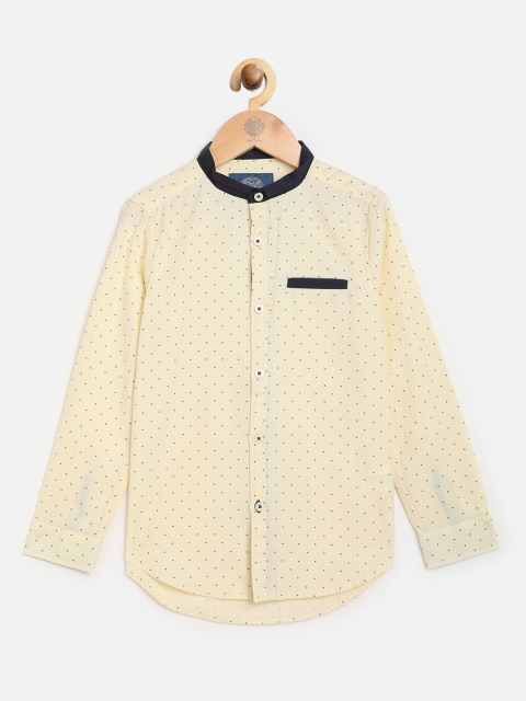 

One Friday Boys Yellow Printed Casual Shirt