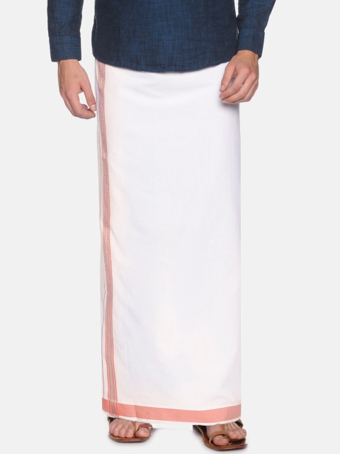

Chennis Men White Pure Cotton Dhoti