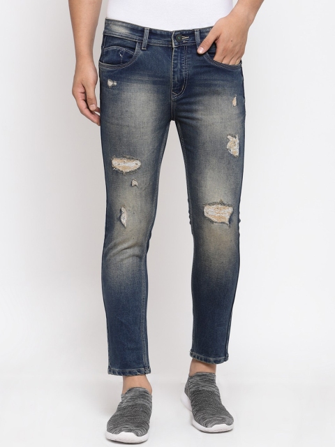 

FEVER Men Blue Slim Fit Mildly Distressed Heavy Fade Jeans