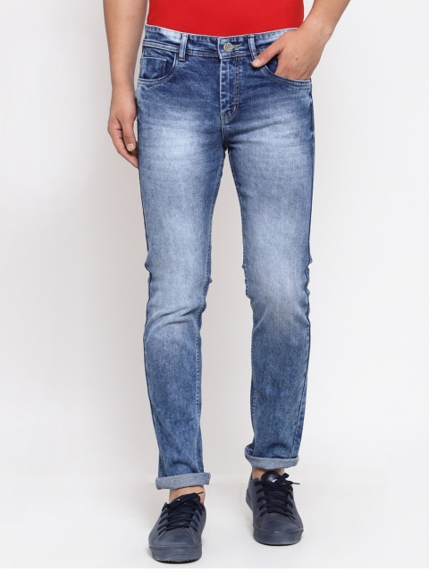 

FEVER Men Blue Slim Fit Heavy Fade Jeans