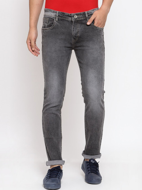 

FEVER Men Grey Slim Fit Heavy Fade Jeans
