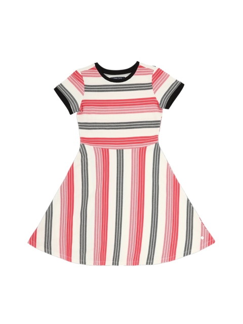 

Allen Solly Girls Red Striped Fit & Flare Dress
