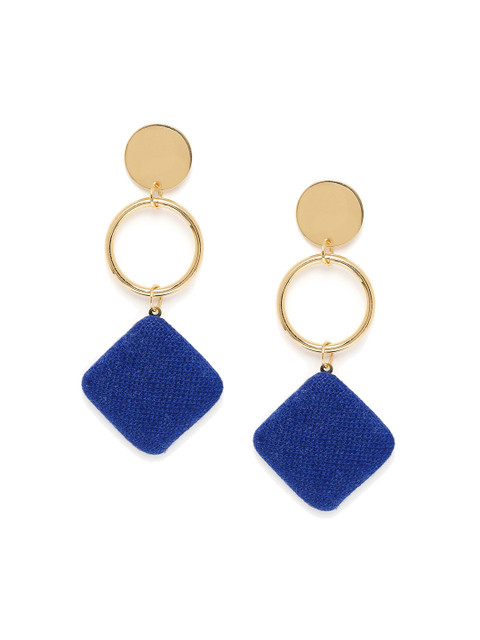 

Blisscovered Blue Geometric Drop Earrings