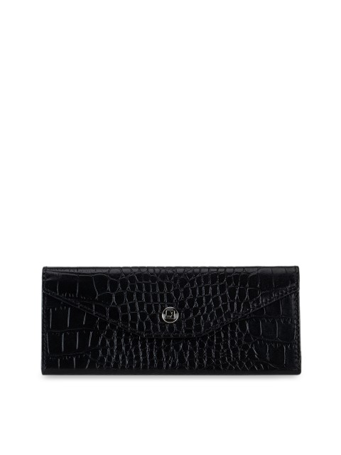 

Da Milano Unisex Black Textured Leather Sunglasses Case