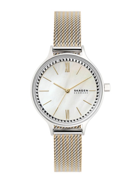 

SKAGEN Women White & Gold Toned Analogue Watch SKW2908