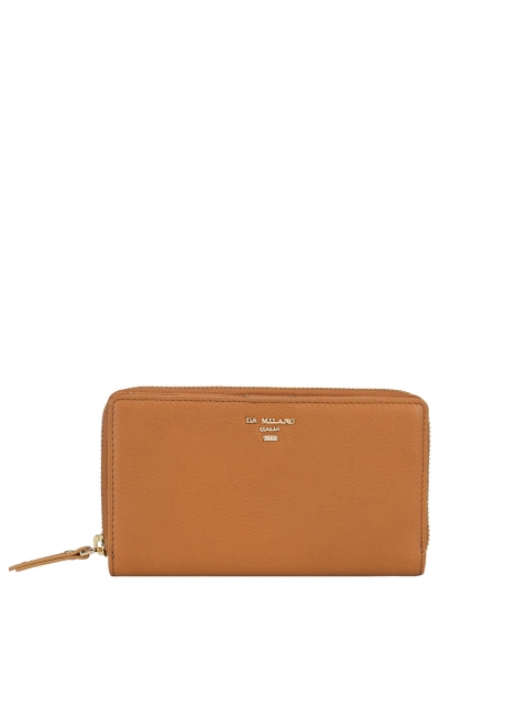 

Da Milano Women Tan Leather Zip Around Wallet