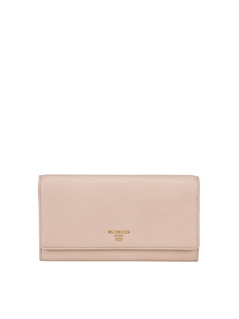 

Da Milano Women Pink & Gold-Toned Solid Leather Envelope