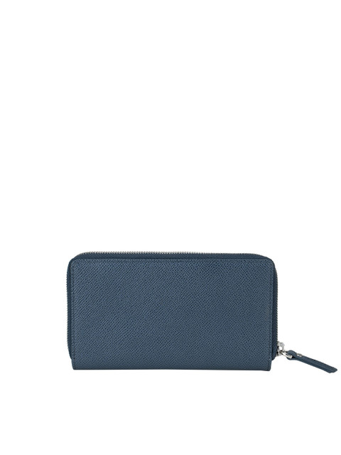 

Da Milano Women Blue Solid Leather Zip Around Wallet