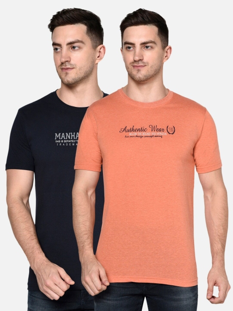 

ELEGANCE Men Pack of 2 T-shirts, Orange