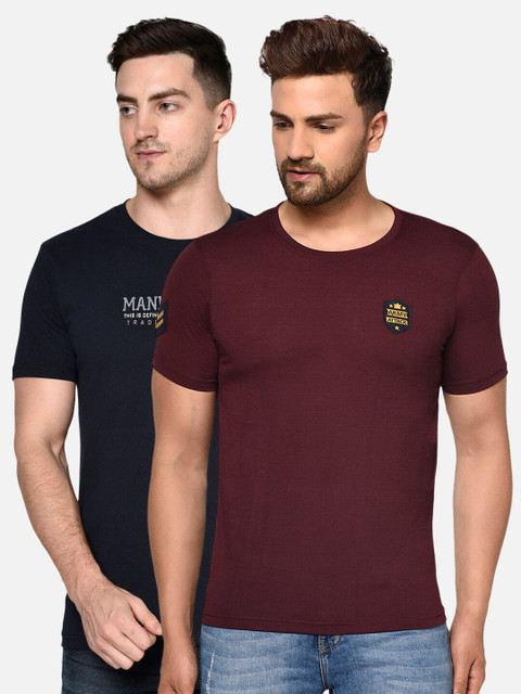 

ELEGANCE Men Pack of 2 T-shirts, Navy blue