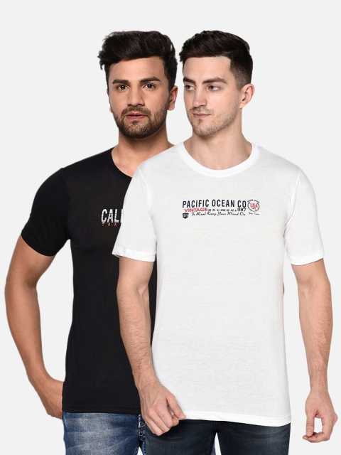 

ELEGANCE Men Pack of 2 T-shirts, Black