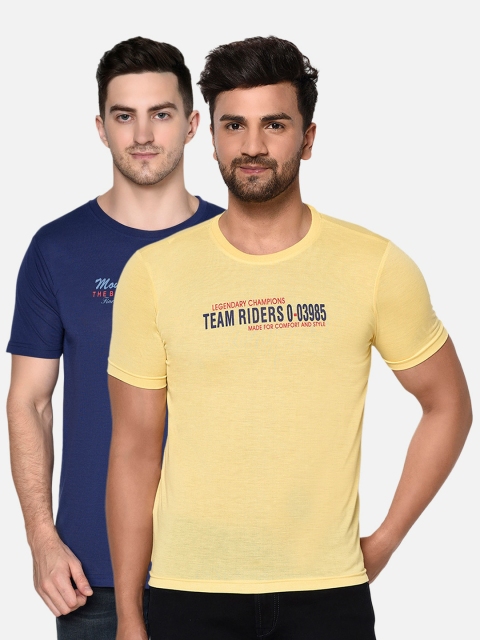

ELEGANCE Men Pack of 2 T-shirts, Yellow