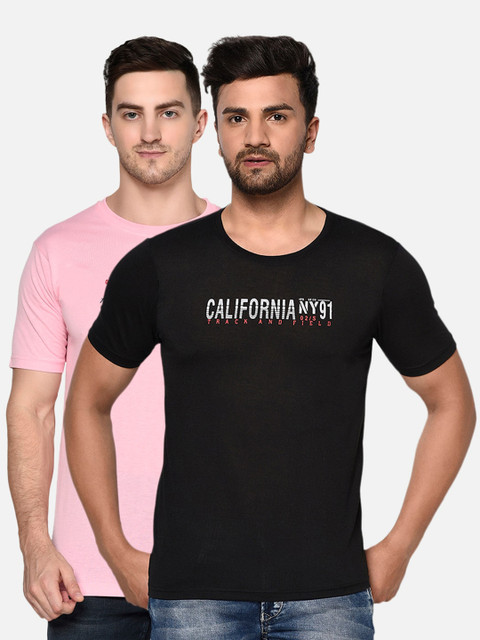 

ELEGANCE Men Pack of 2 T-shirts, Pink