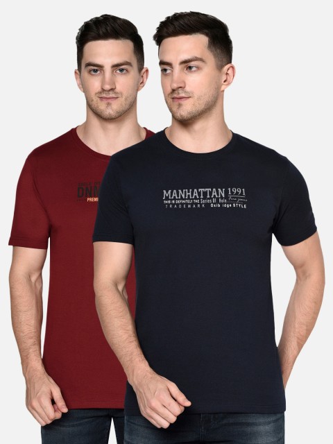 

ELEGANCE Men Pack of 2 T-shirts, Maroon