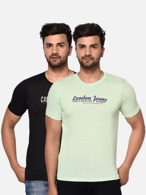 

ELEGANCE Men Pack of 2 T-shirts, Black