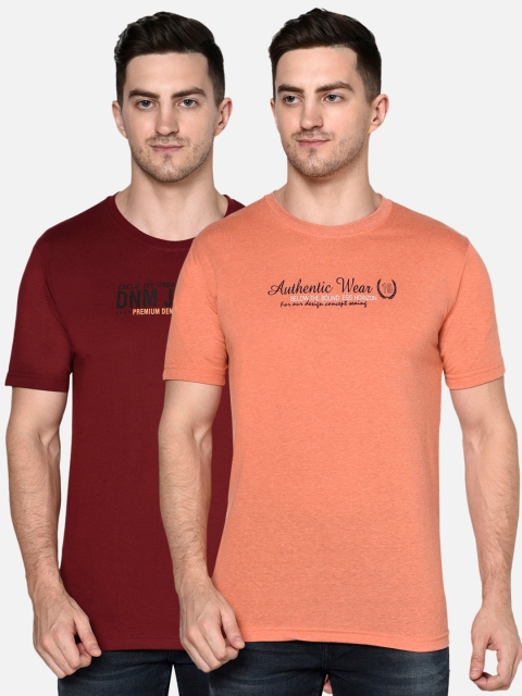 

ELEGANCE Men Pack of 2 T-shirts, Orange