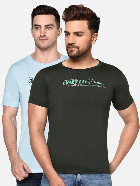 

ELEGANCE Men Pack of 2 T-shirts, Blue