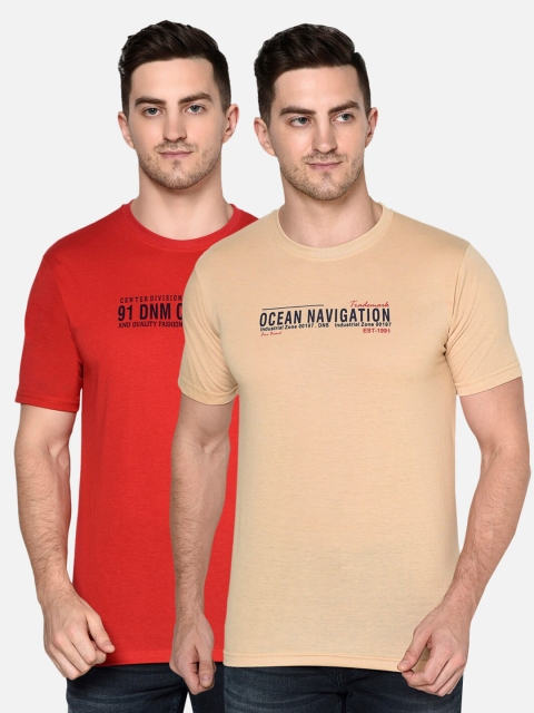 

ELEGANCE Men Pack of 2 T-shirts, Red