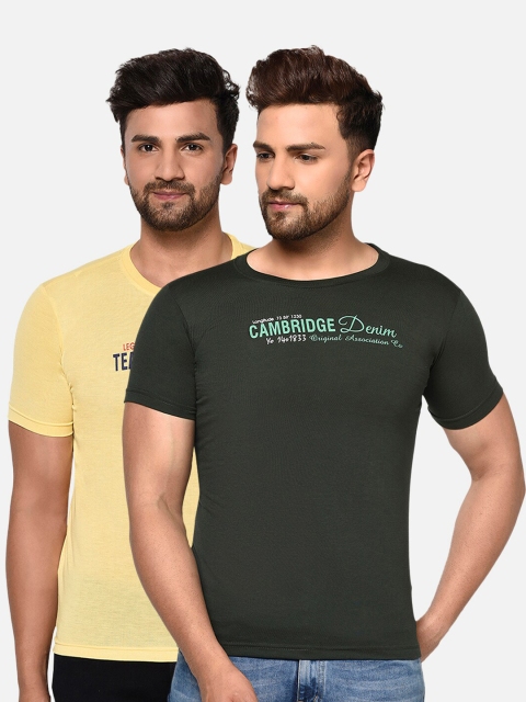 

ELEGANCE Men Pack of 2 T-shirts, Yellow