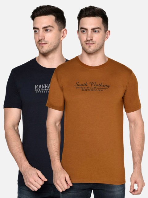 

ELEGANCE Men Pack of 2 T-shirts, Rust