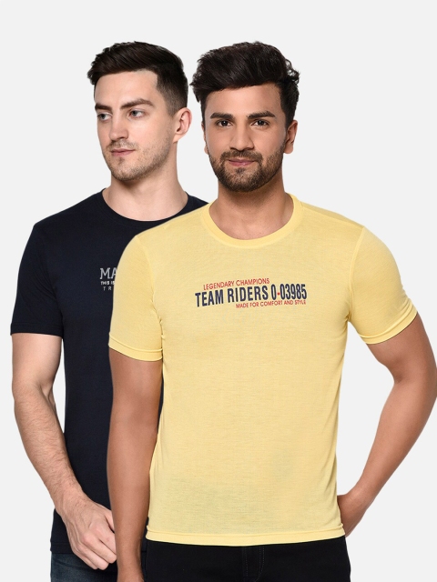 

ELEGANCE Men Pack of 2 T-shirts, Yellow