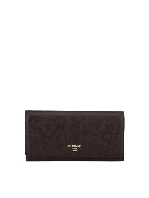 

Da Milano Women Coffee Brown Textured Leather Two Fold Wallet