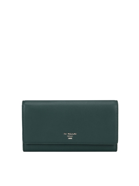 

Da Milano Women Green Textured Leather Wallet