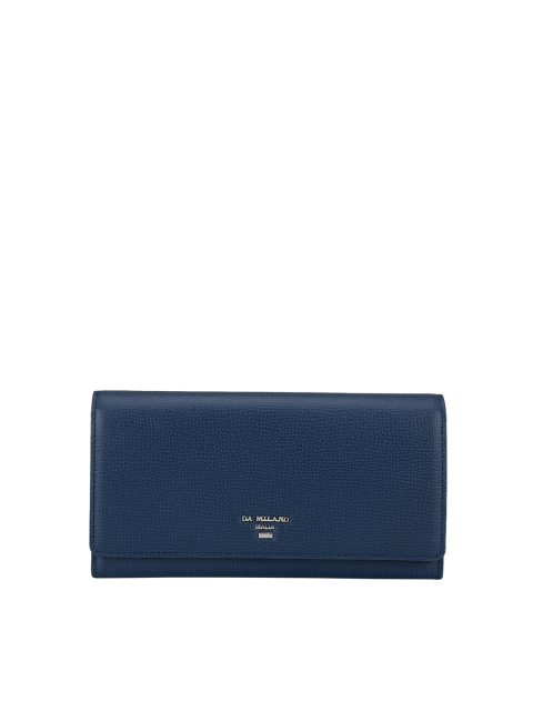 

Da Milano Women Blue Textured Envelope Wallet