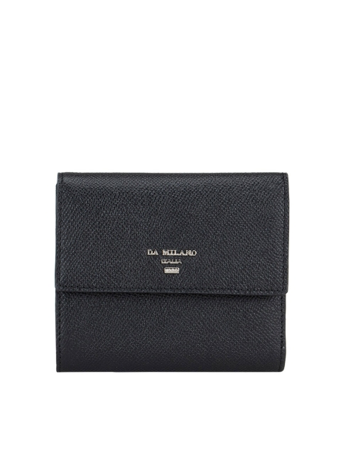 

Da Milano Women Black Textured Three Fold Wallet