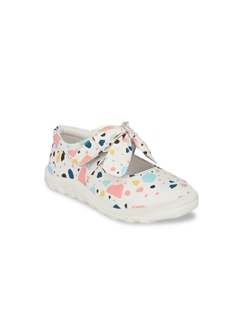 

TUSKEY Girls White Printed Sneakers