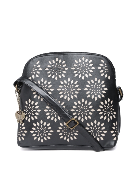 

Butterflies Black Cut-Out Sling Bag