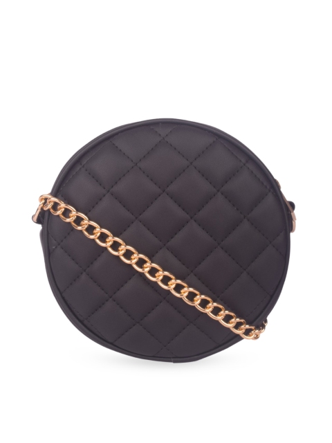

Bagkok Black PU Quilted Sling Bag