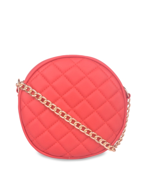 

Bagkok Red PU Quilted Sling Bag