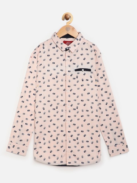 

One Friday Boys Coral Printed Casual Shirt