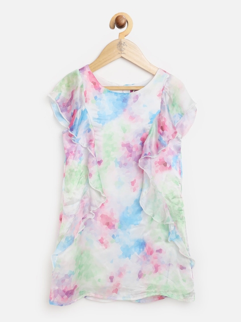

One Friday Multicoloured Tie and Dye A-Line Dress, Multi