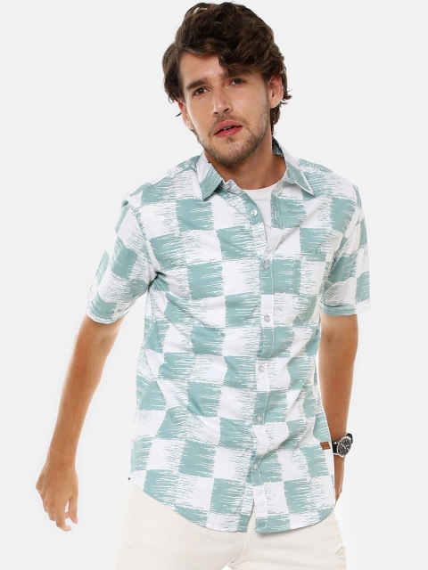 

Campus Sutra Men White Printed Casual Shirt